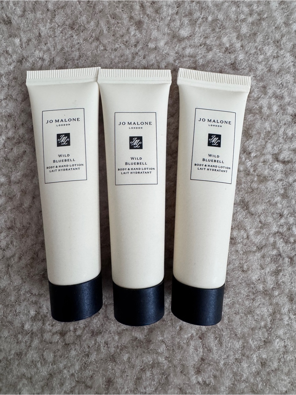 3Pc. Jo Malone Wild Bluebell Body and Hand Lotion